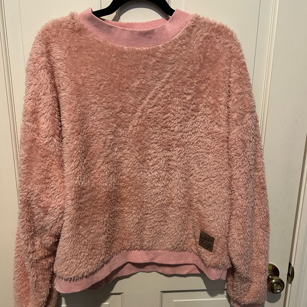 Southern Marsh blush pink fuzzy sweatshirt - SIZE 1 - Picture 2 of 5